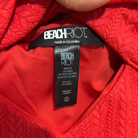 NWT Women’s Beach Riot Tyler One Piece Bathing suit, Red. Size: small - Picture 4 of 6